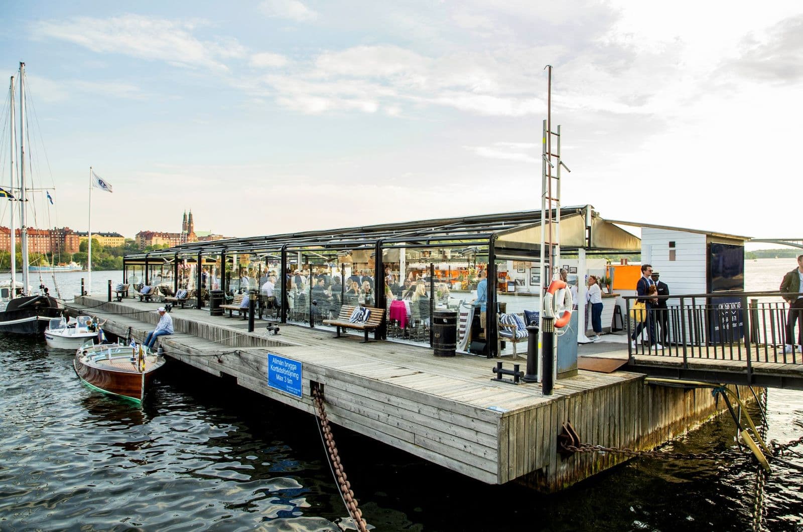 Summer restaurant on the water